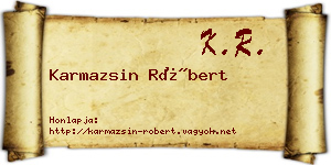 Karmazsin Róbert névjegykártya